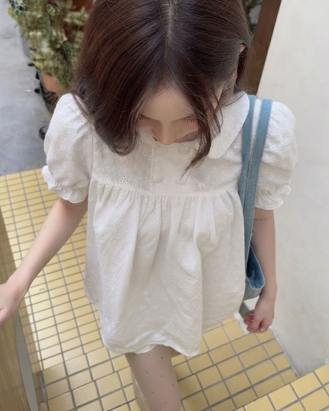 Romantic Eyelet Babydoll Top