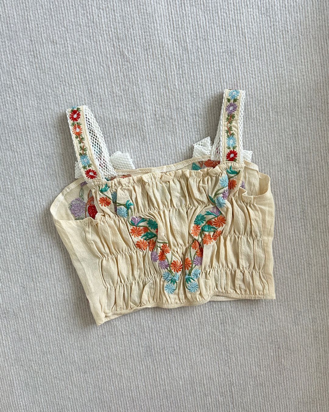 Garden Bloom Embroidered Top (Size S)