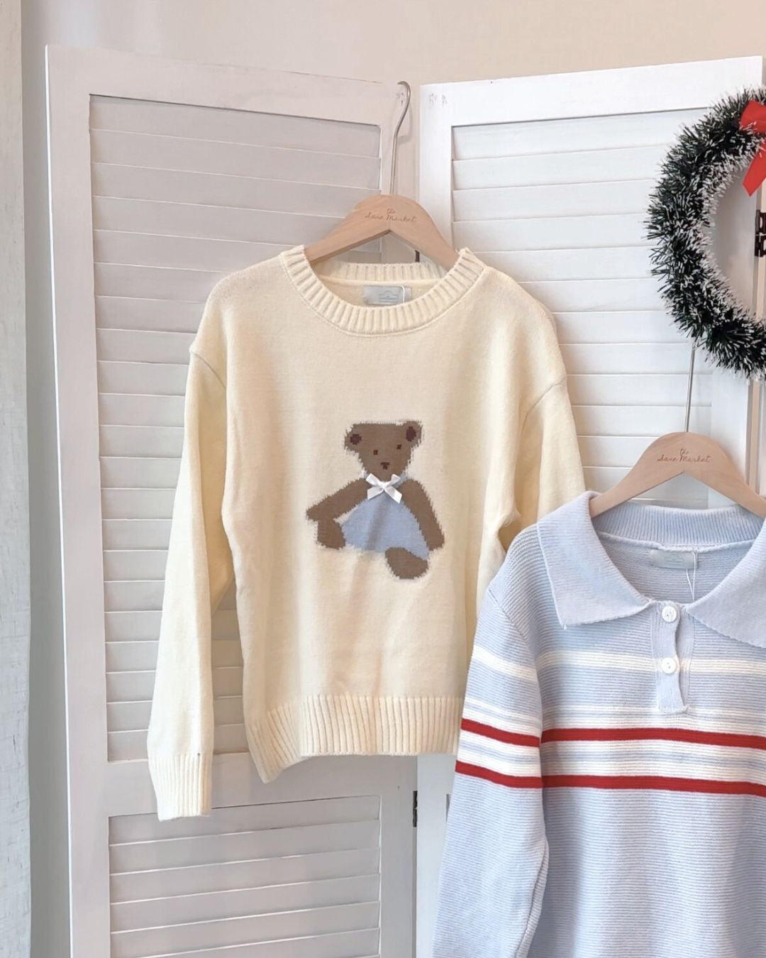 Teddy Knit Sweater in Cream
