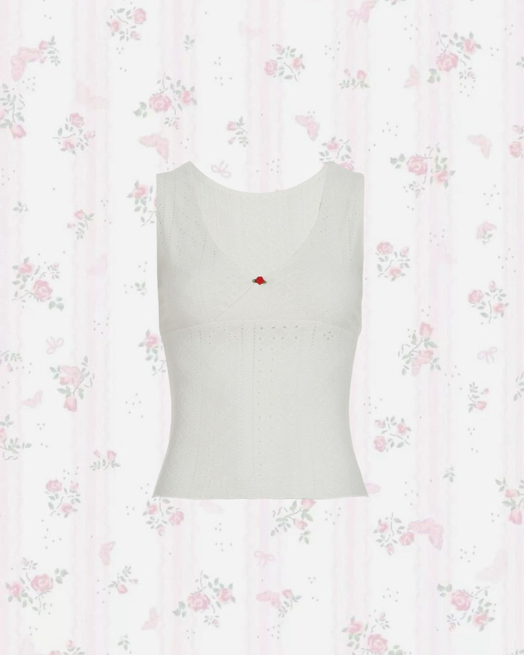 Sweetheart Eyelet Tank Top