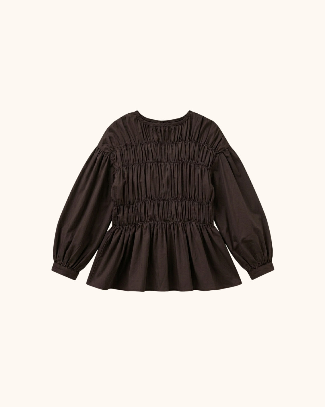 Esme Smocked Blouse in Cocoa