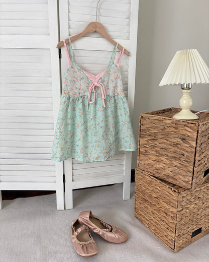 Mint Candy Layered Slip Top