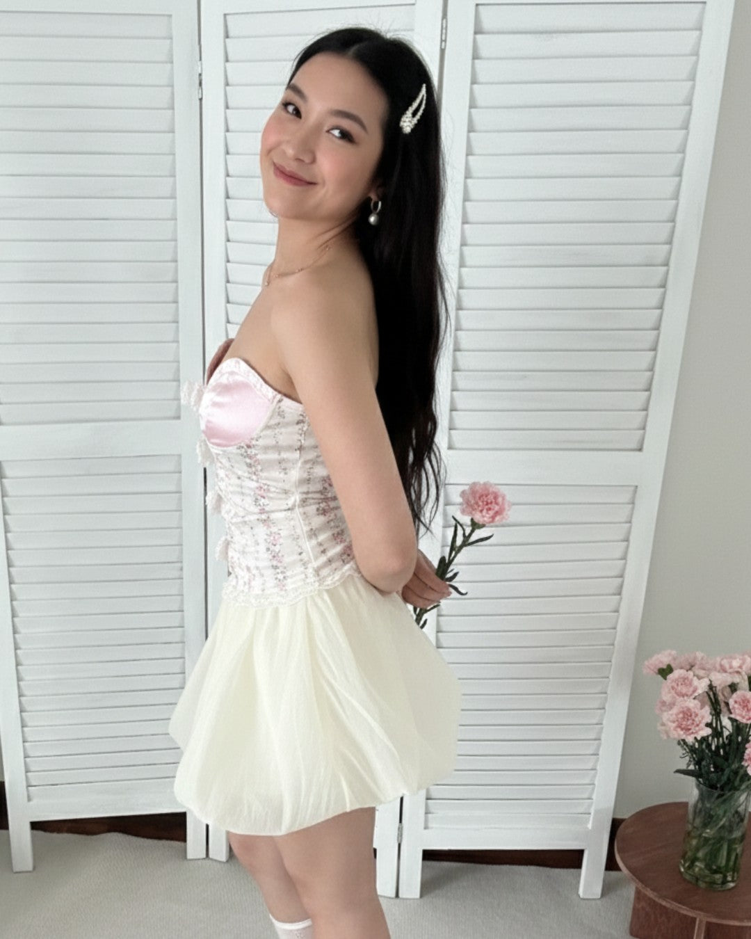 Prosper Bow Floral Corset Top