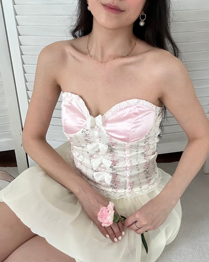 Prosper Bow Floral Corset Top