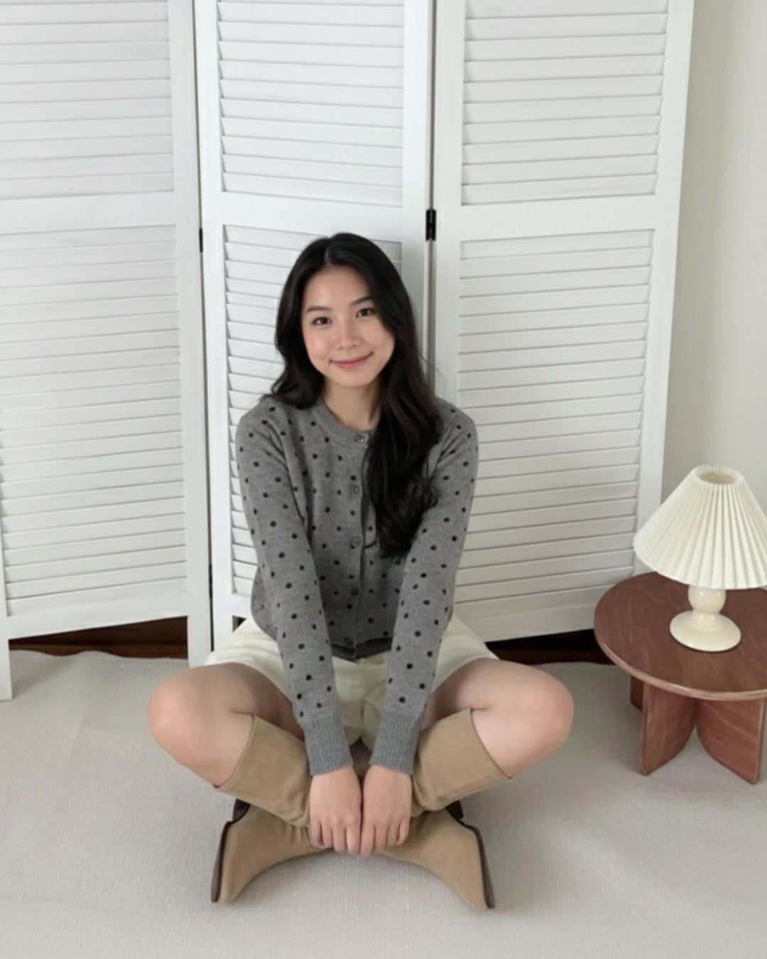 Soft Spot Knit Cardigan in Grey