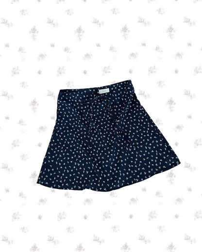 Navy Floral Skirt (Size L)