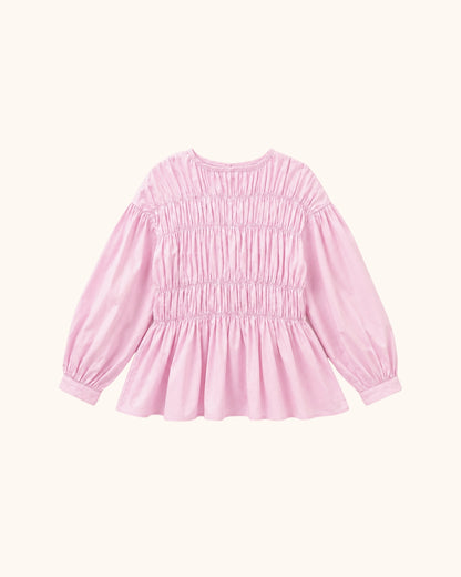 Esme Smocked Blouse in Pink
