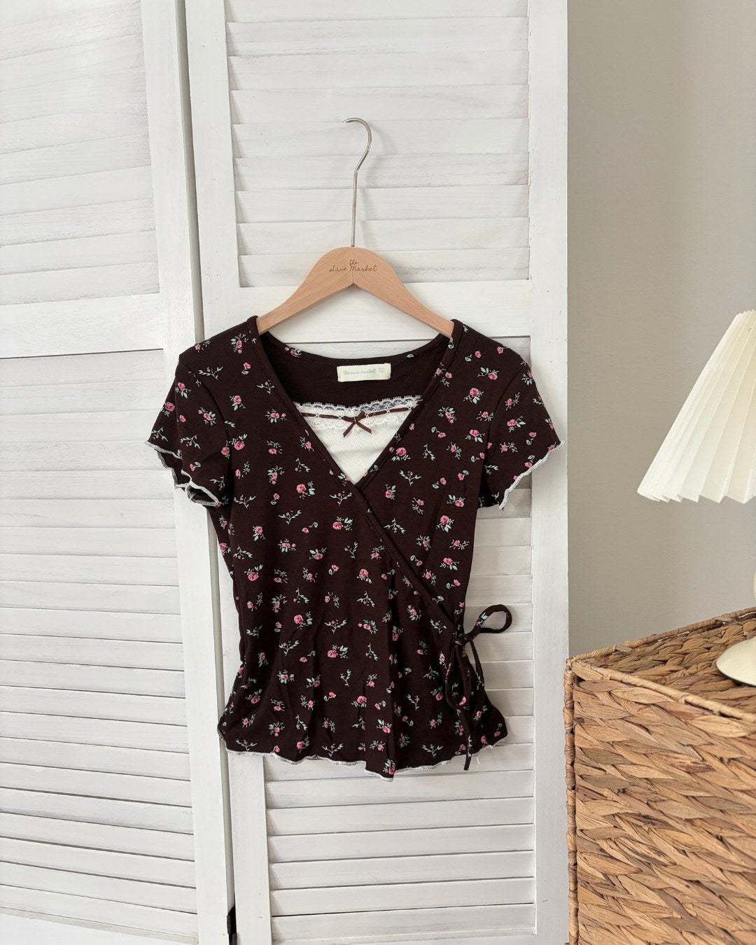 Wrap Floral Tie Top
