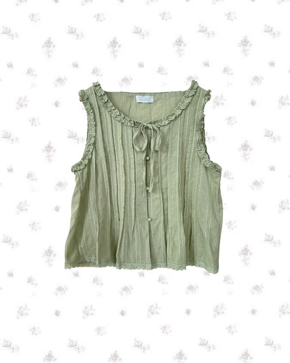 Meadow Ruffled Hem Blouse (Size L)