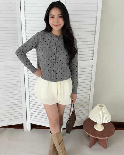 Soft Spot Knit Cardigan in Grey