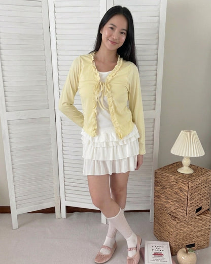 Ribbon Layered Top in Butter