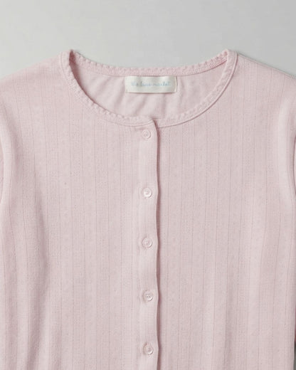Everyday Button-Down Cardigan in Soft Pink