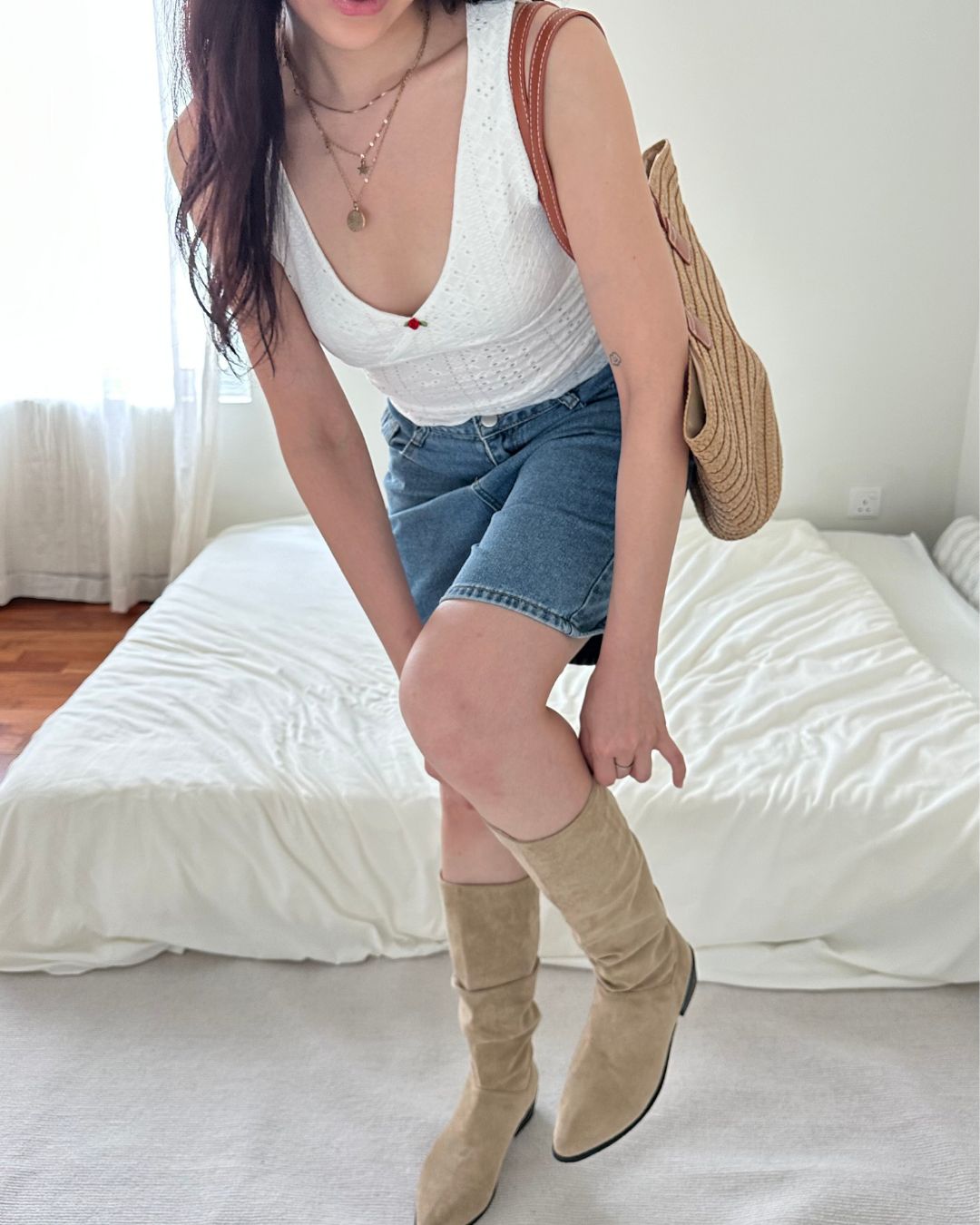 Sweetheart Eyelet Tank Top