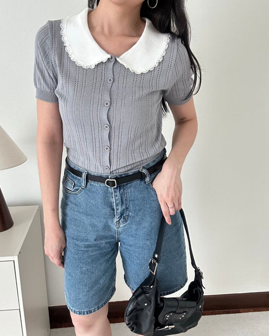 Penelope Collar Knit Top (One Size)