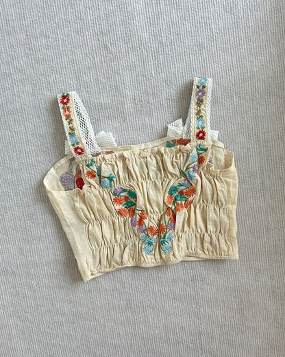Garden Bloom Embroidered Top (Size S)