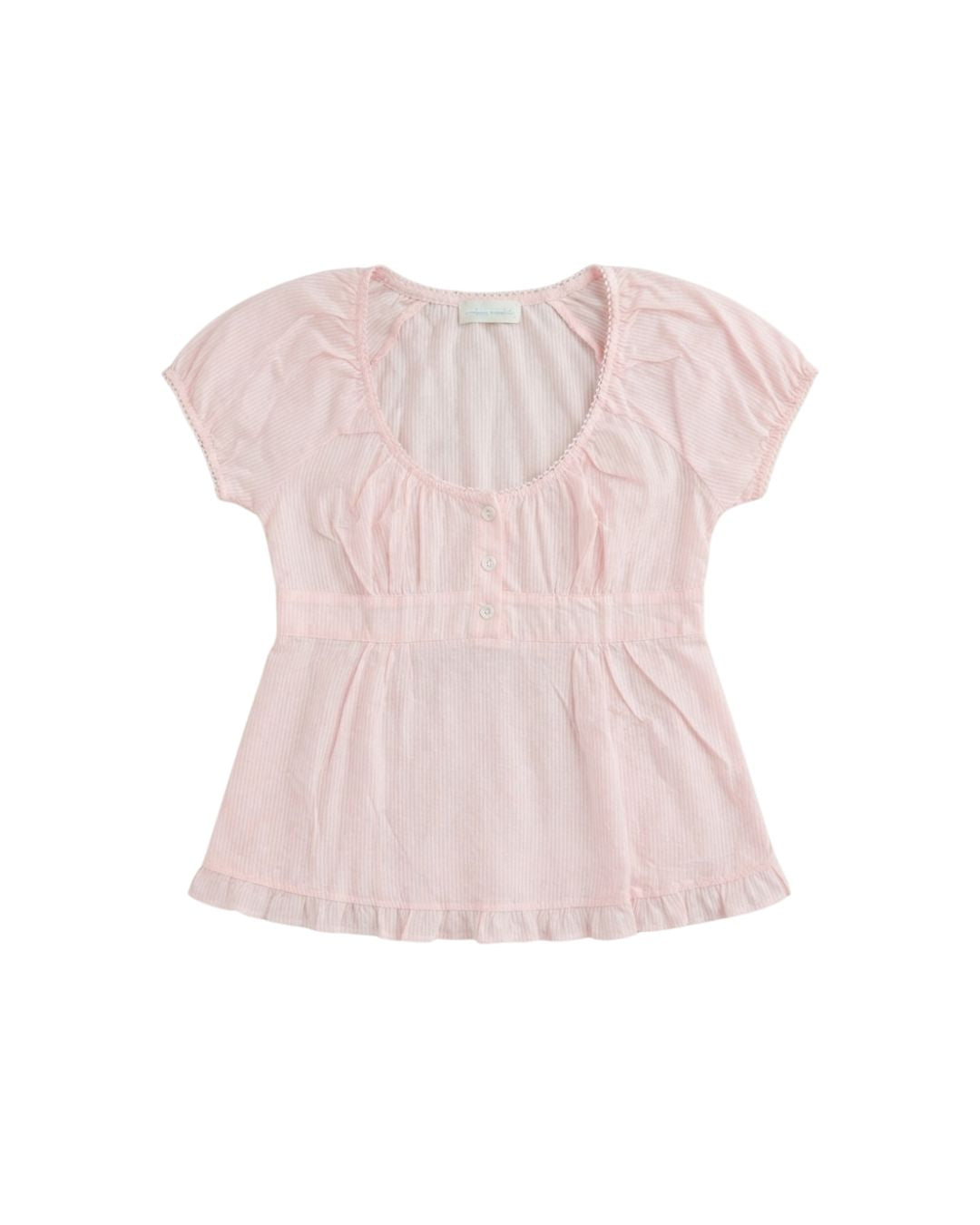 Sweetheart Pinstripe Babydoll Blouse