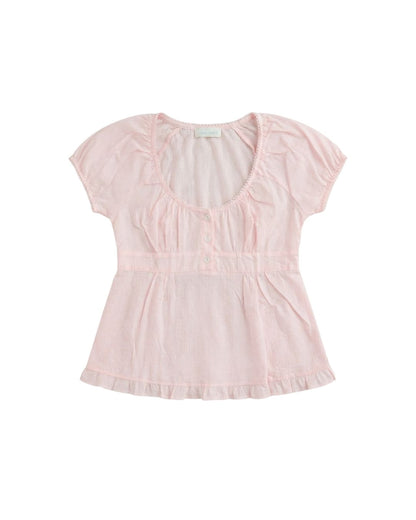 Sweetheart Pinstripe Babydoll Blouse