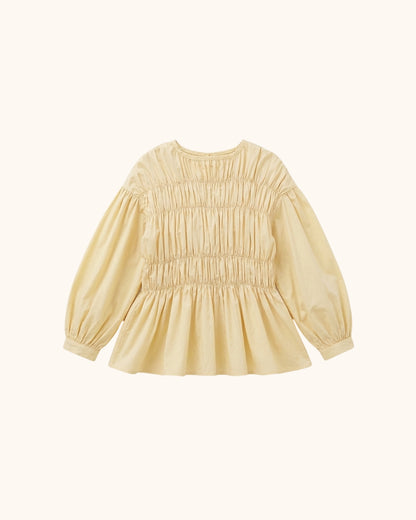 Esme Smocked Blouse in Butter