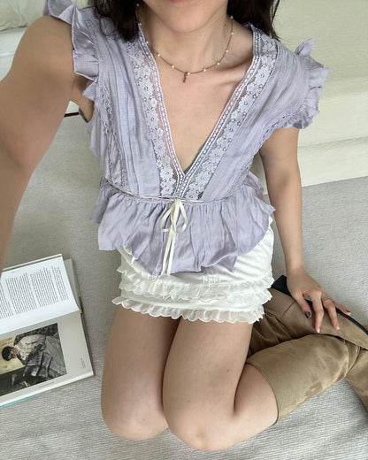 Aegean Top in Lilac (Backorder)