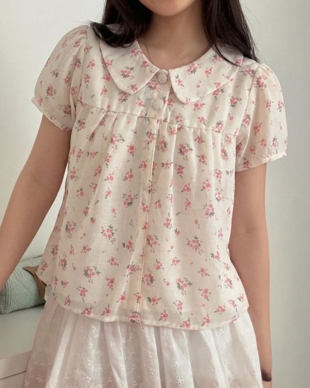Cottage Babydoll Collared Top