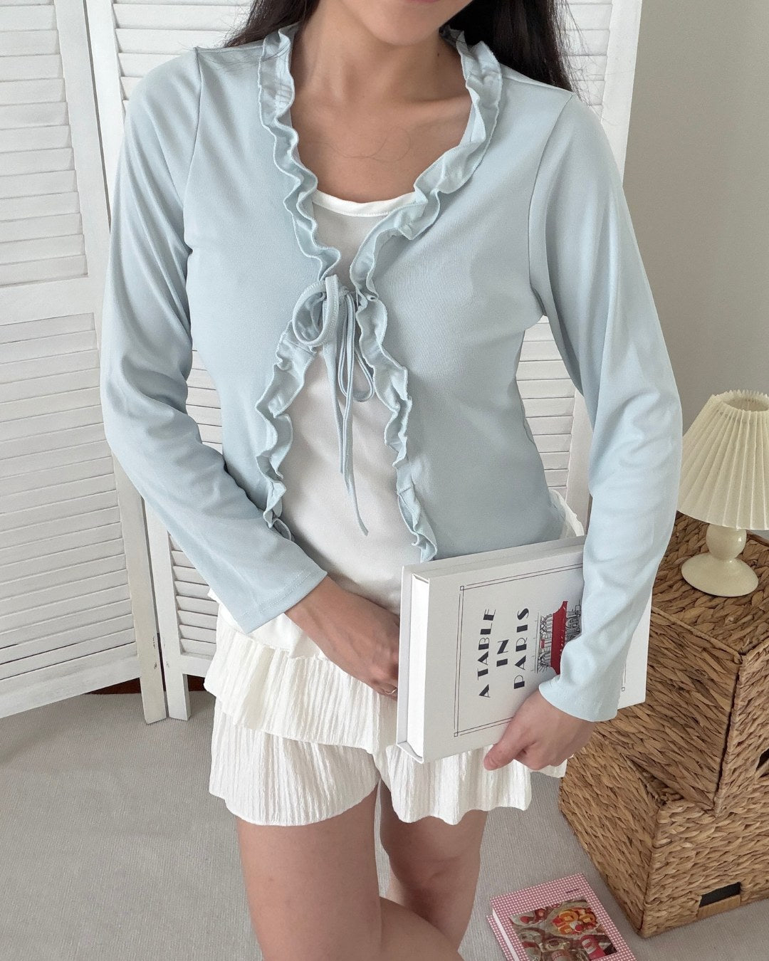 Ribbon Layered Top in Blue