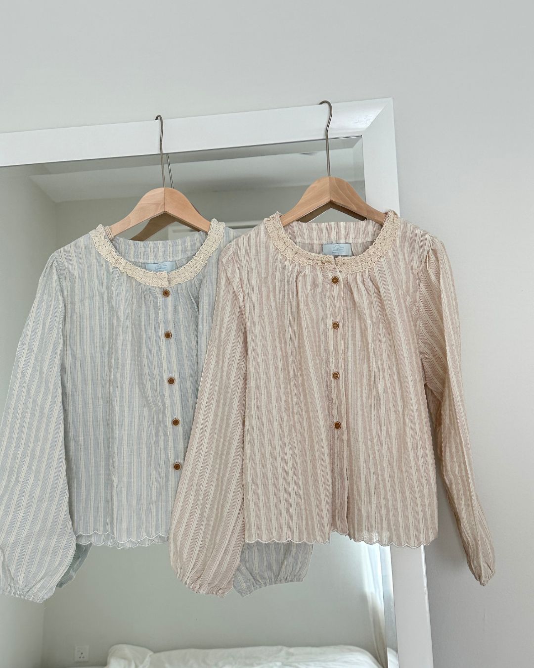 Country Blouse in Dusty Blue (Size S,M,L)