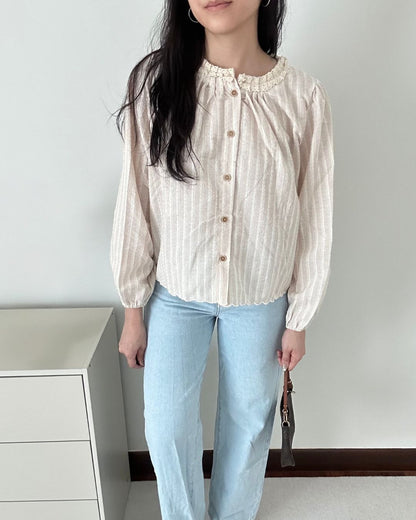 Country Blouse in Dusty Pink (Size S,M,L)