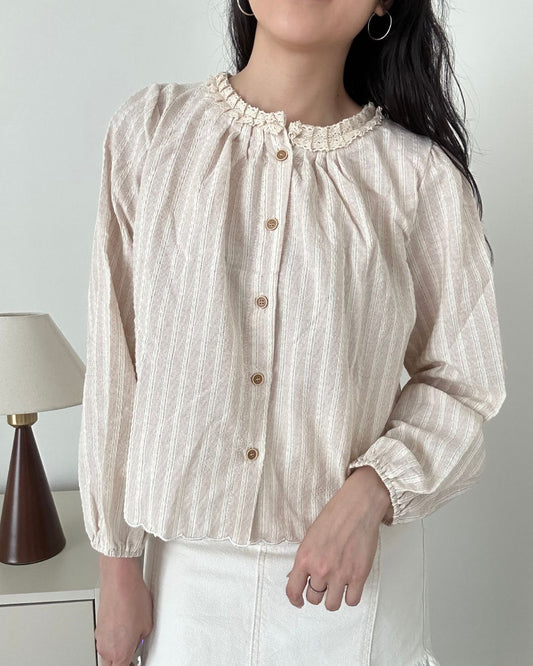 Country Blouse in Dusty Pink (Size S,M,L)