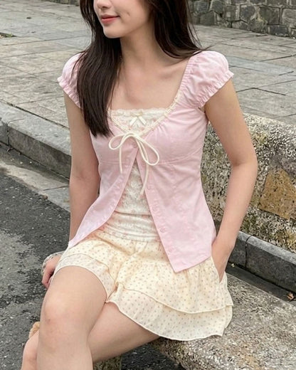 Rosie Ribbon Lace Top