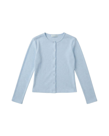 Everyday Button-Down Cardigan in Soft Blue