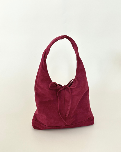 Bow Knot Bag in Maroon