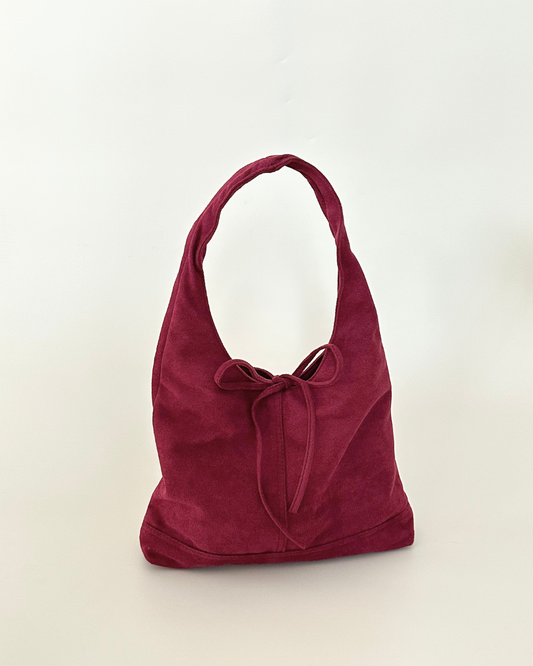 Bow Knot Bag in Maroon