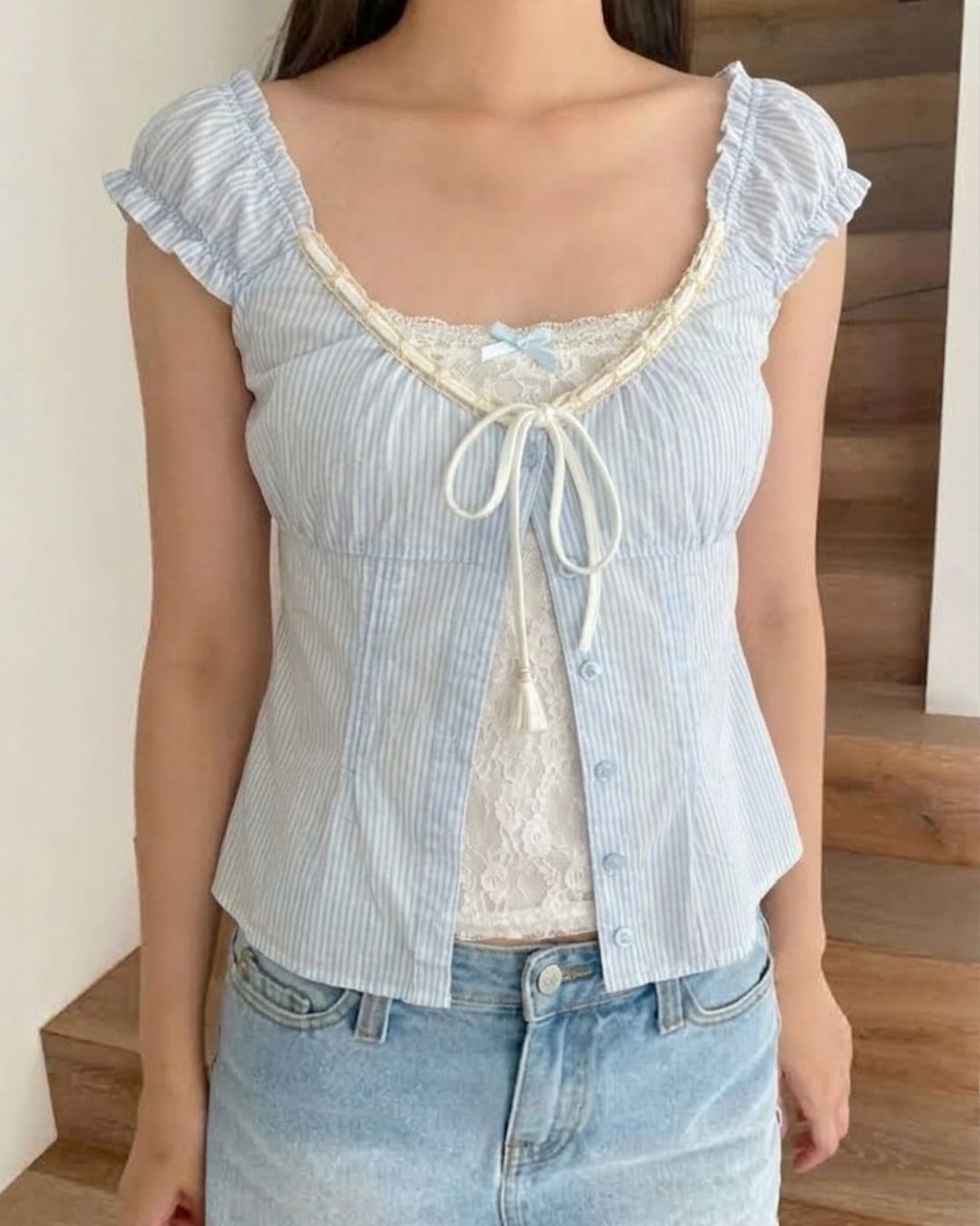 Bluebell Ribbon Lace Top