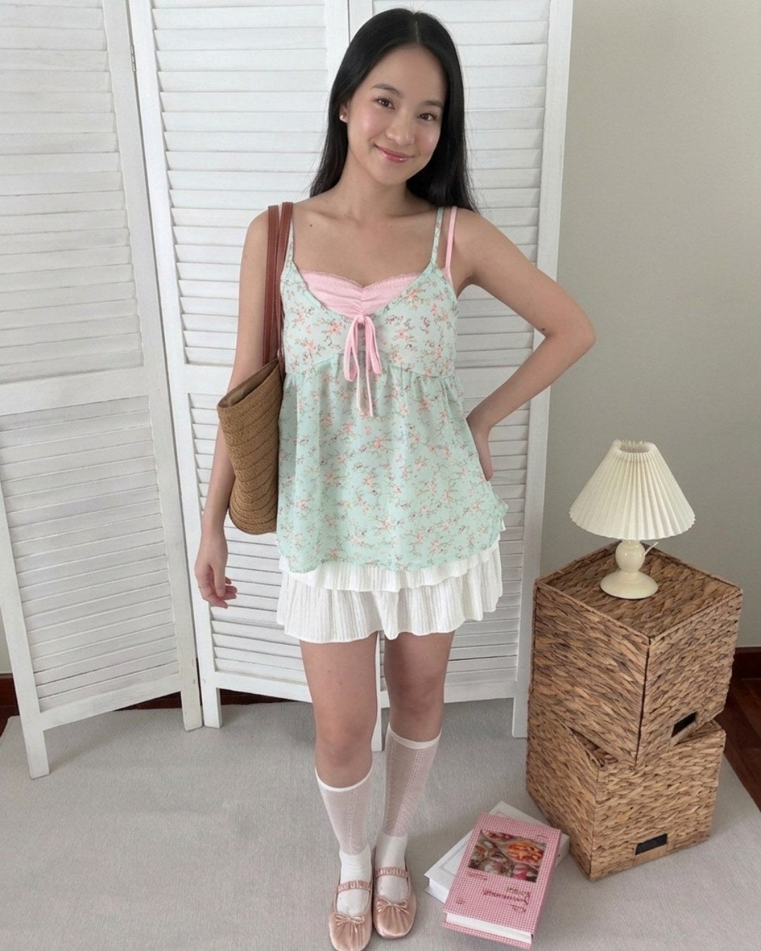 Mint Candy Layered Slip Top