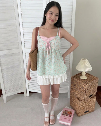 Mint Candy Layered Slip Top