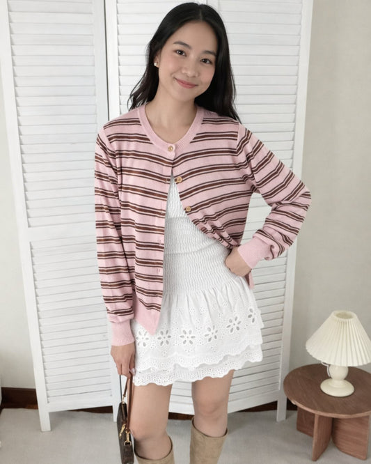 Strawberry Latte Knit Cardigan