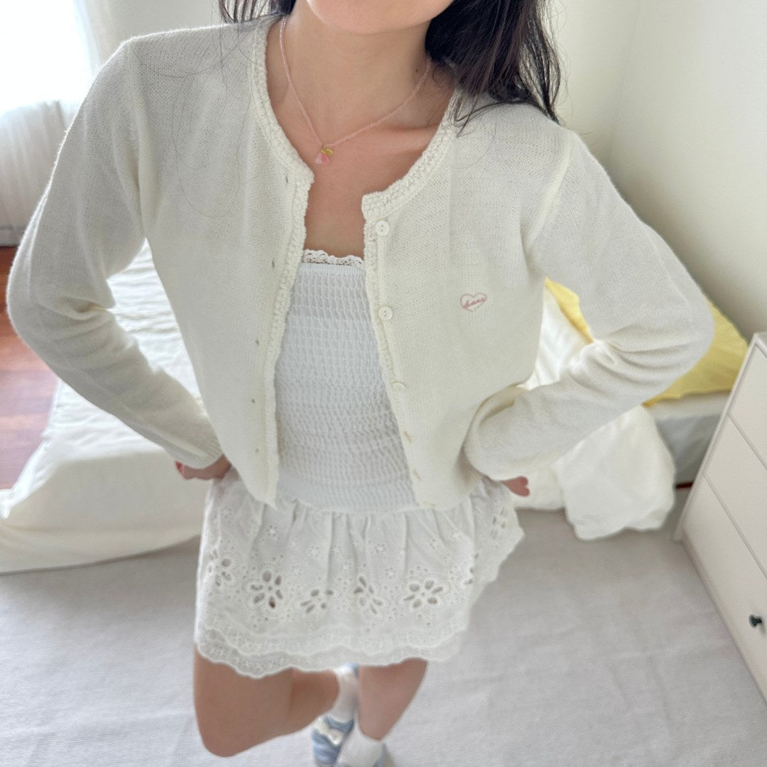 Candy Cardigan in White