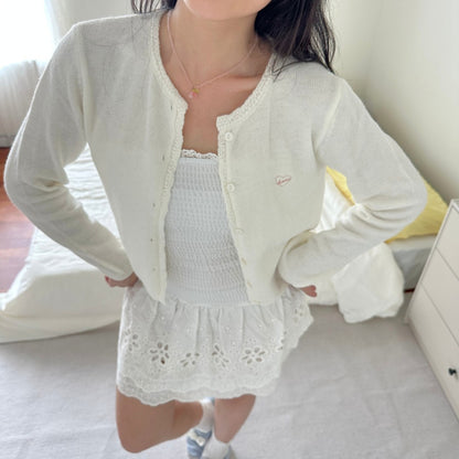 Candy Cardigan in White
