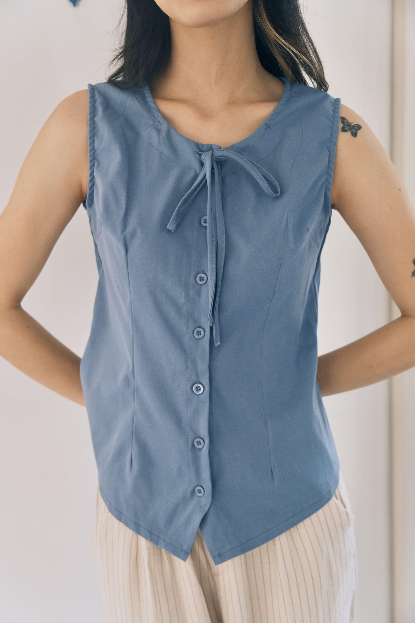 Musée French Sleeveless Top