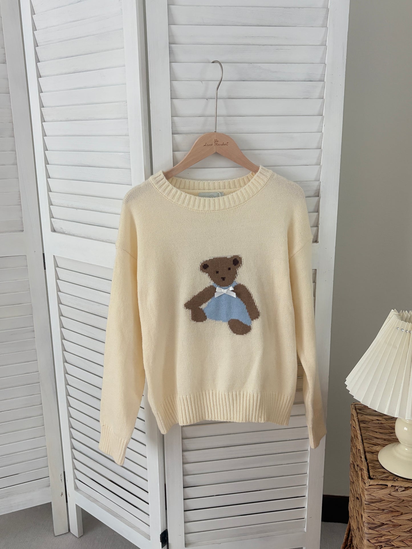 [SALE] Teddy Knit Sweater in Cream
