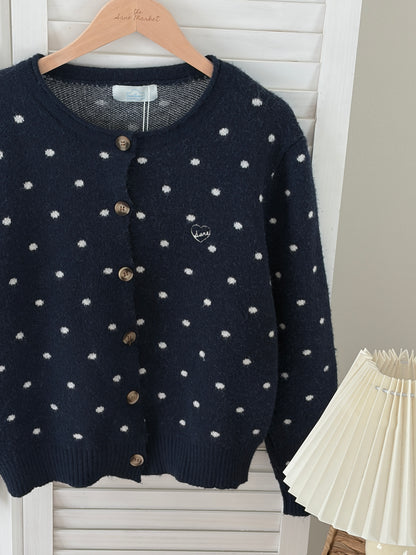 [SALE] Polka Cardigan in Navy