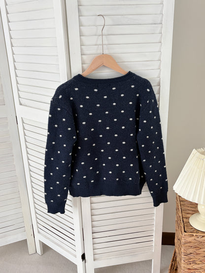 [SALE] Polka Cardigan in Navy