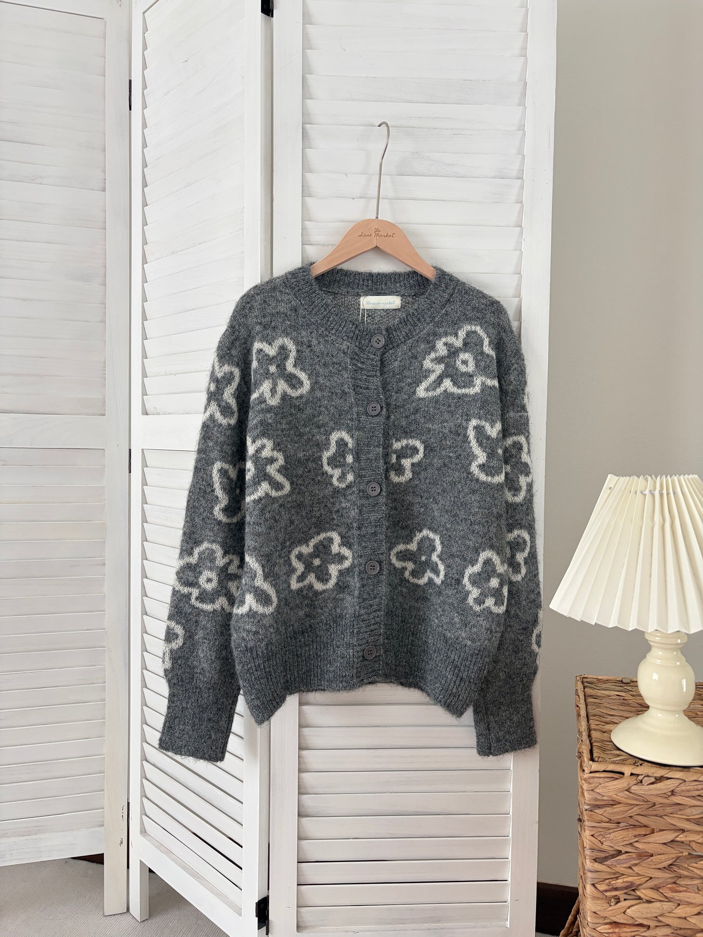 [SALE] Blossom Knit Cardigan in Grey