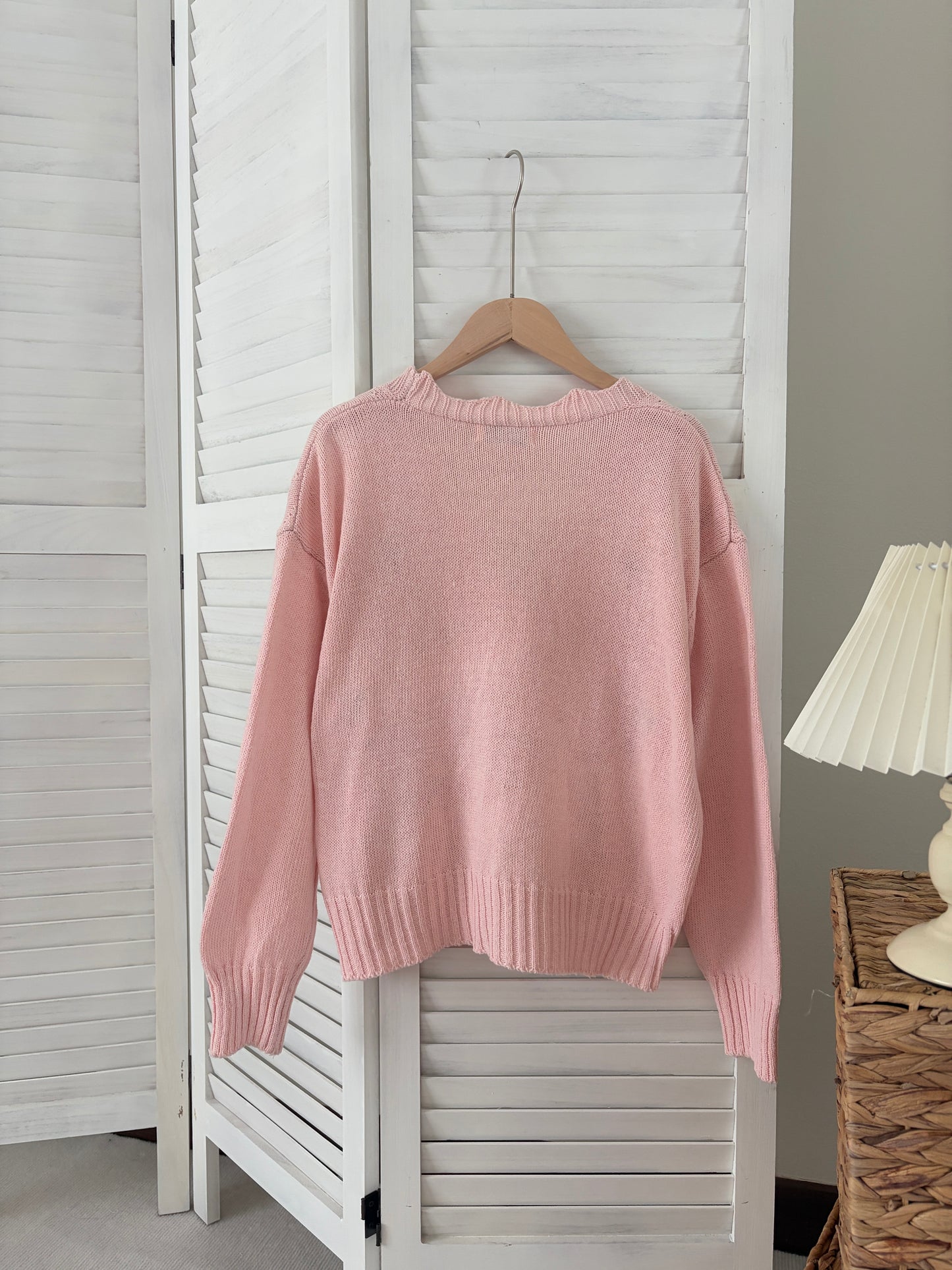 [SALE] Spring Floral V-Neck Cardigan in Pink