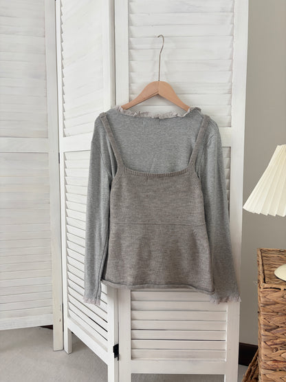 [SALE] Cami Layered Ribbon Tie Top
