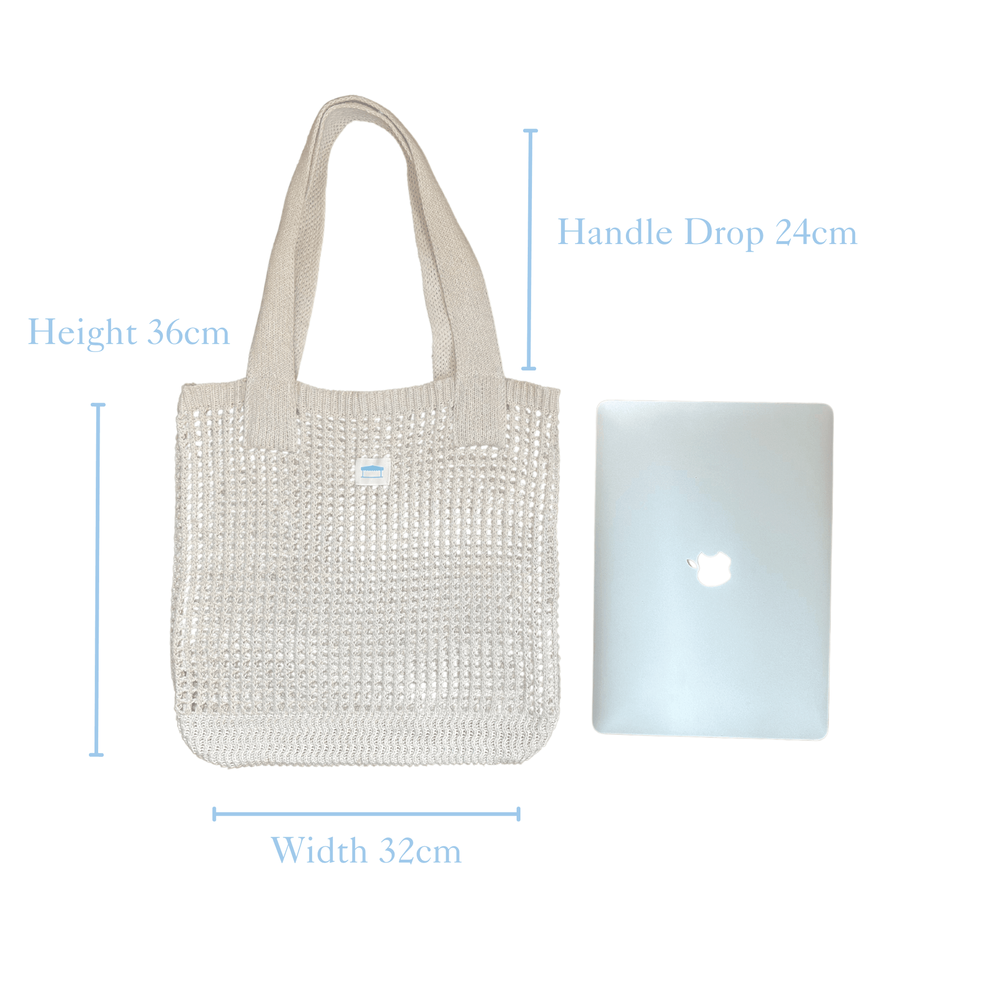 Mood Crotchet Tote Bag in Cream - The Sane Market