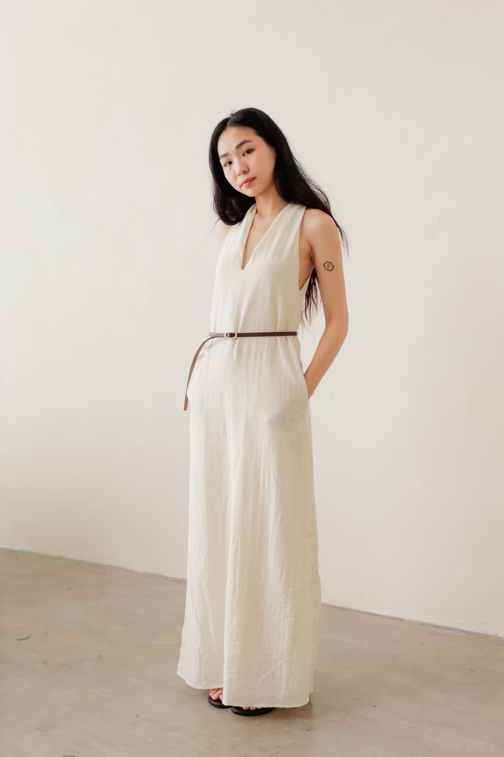casual cream maxi dress Cream Floral Cotton Maxi Dress: Boho Summer Dress (size S - XL)