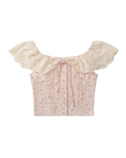 Primrose Eyelet Ruffle Top