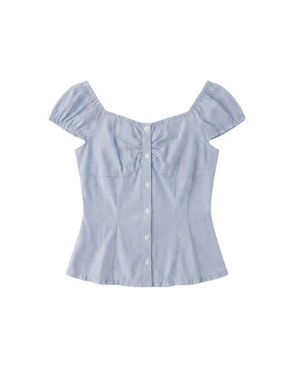 Luna Top in Pinstripe