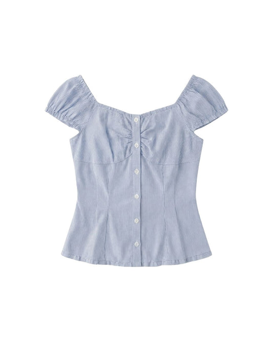 Luna Top in Pinstripe
